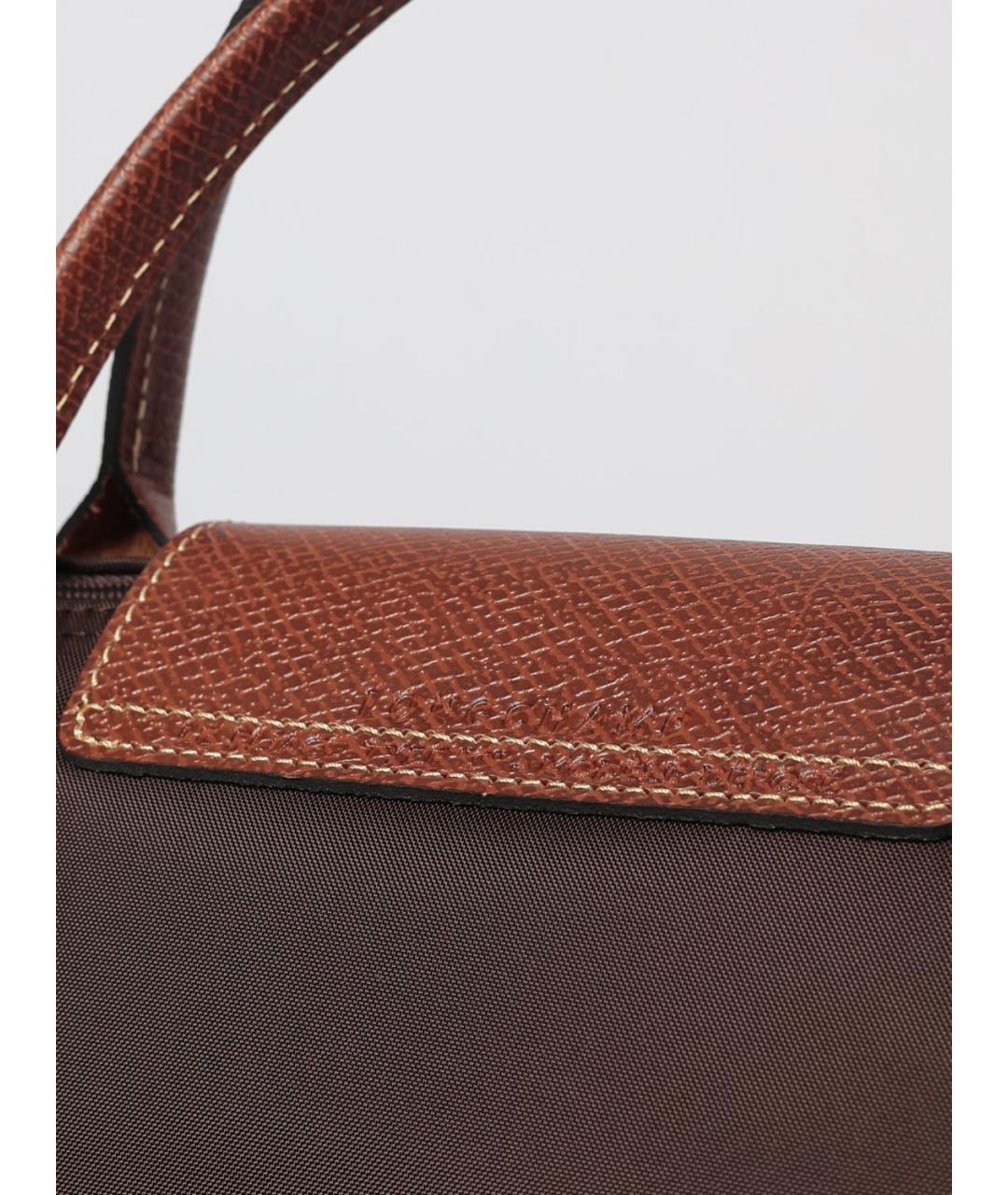 LONGCHAMP Коричневая нейлоновая сумка тоут, фото 3