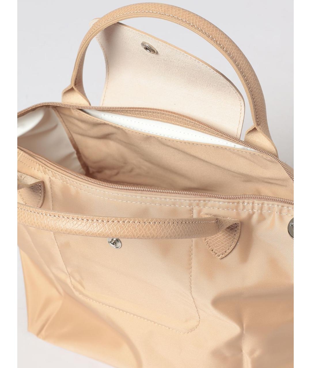 LONGCHAMP Бежевая нейлоновая сумка тоут, фото 3