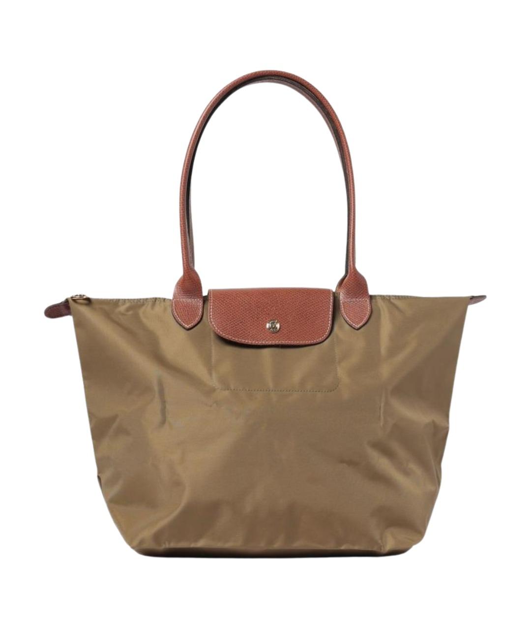 LONGCHAMP Хаки синтетическая сумка тоут, фото 1