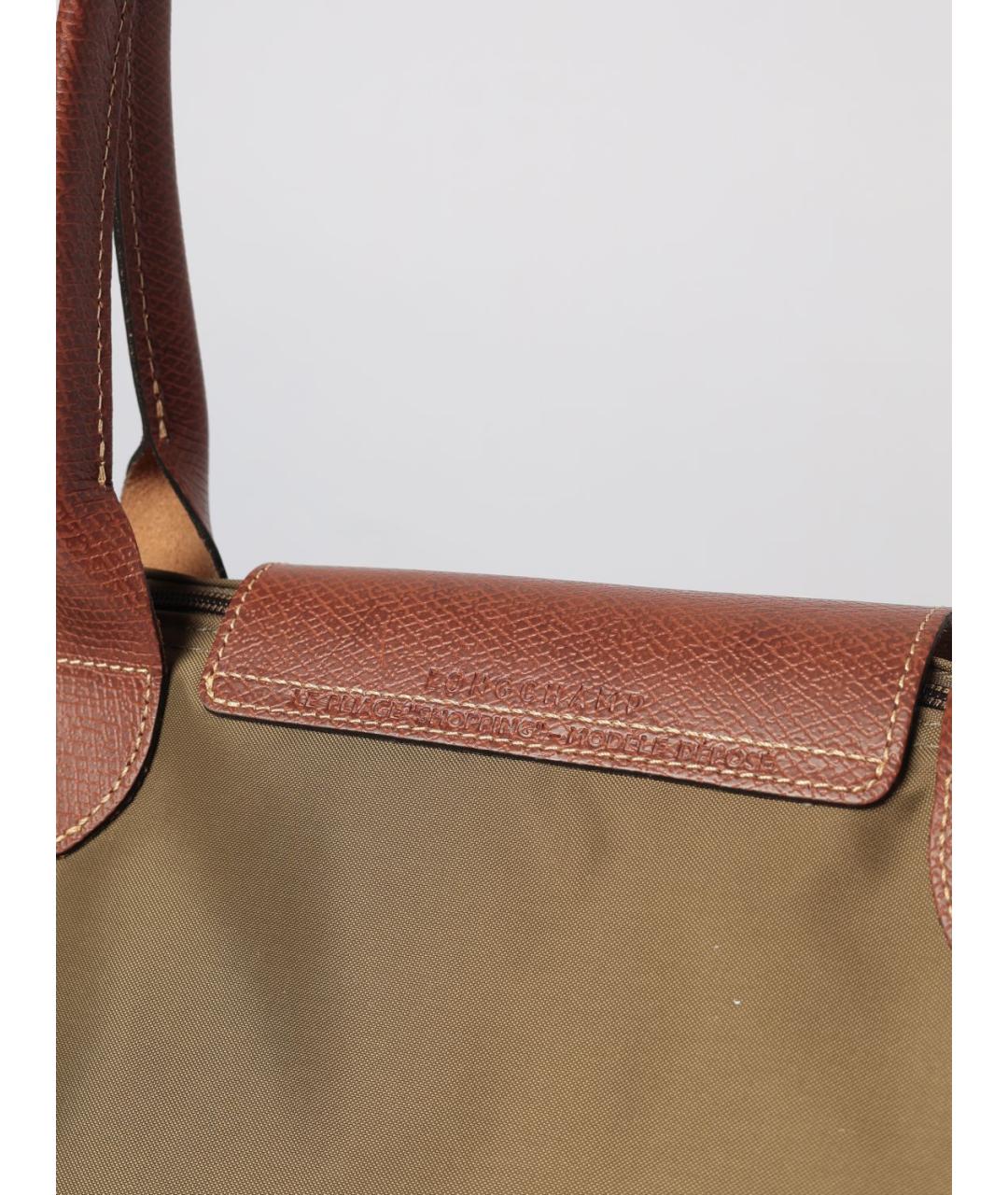 LONGCHAMP Хаки синтетическая сумка тоут, фото 3