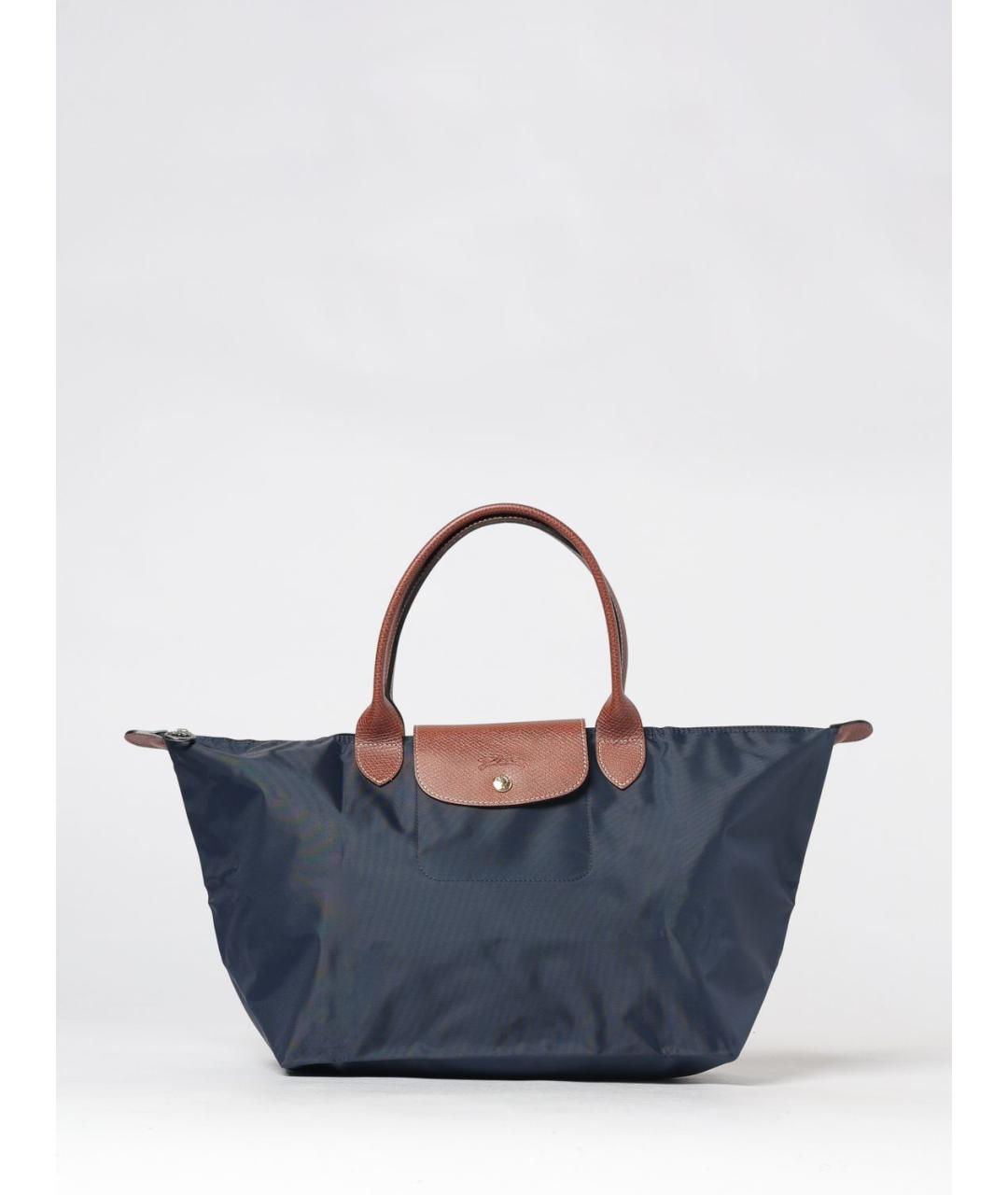 LONGCHAMP Синяя синтетическая сумка тоут, фото 5
