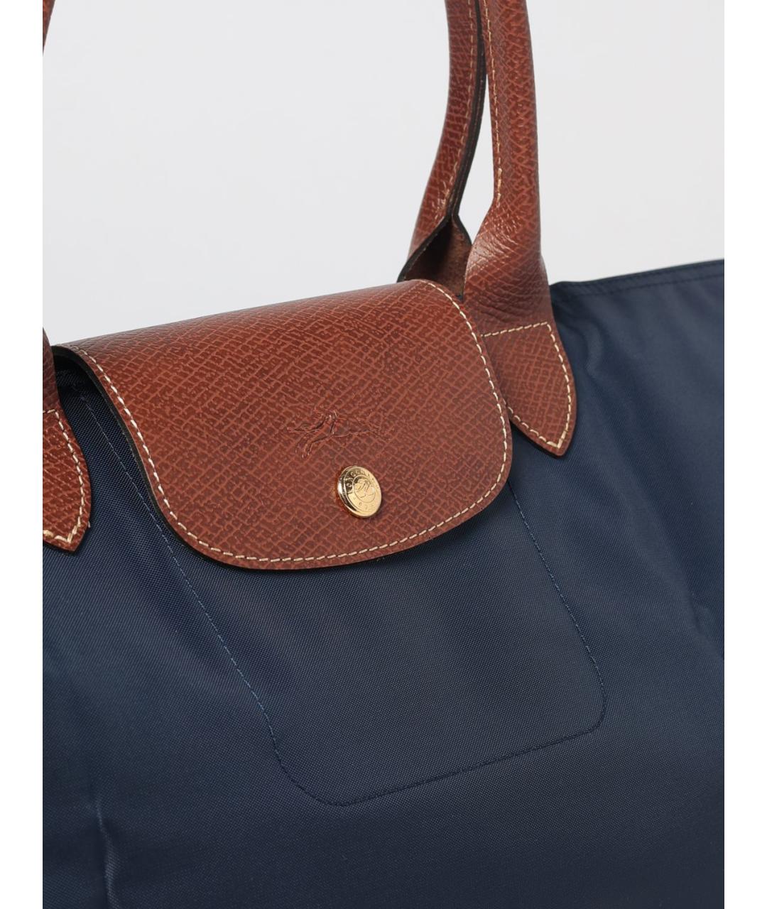 LONGCHAMP Синяя синтетическая сумка тоут, фото 3