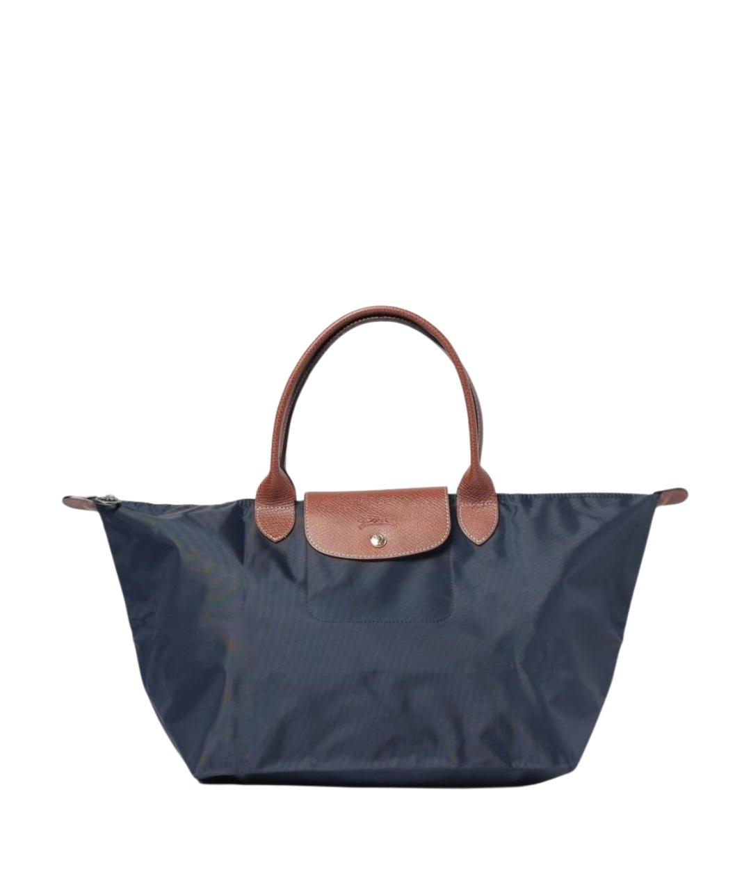 LONGCHAMP Синяя синтетическая сумка тоут, фото 1