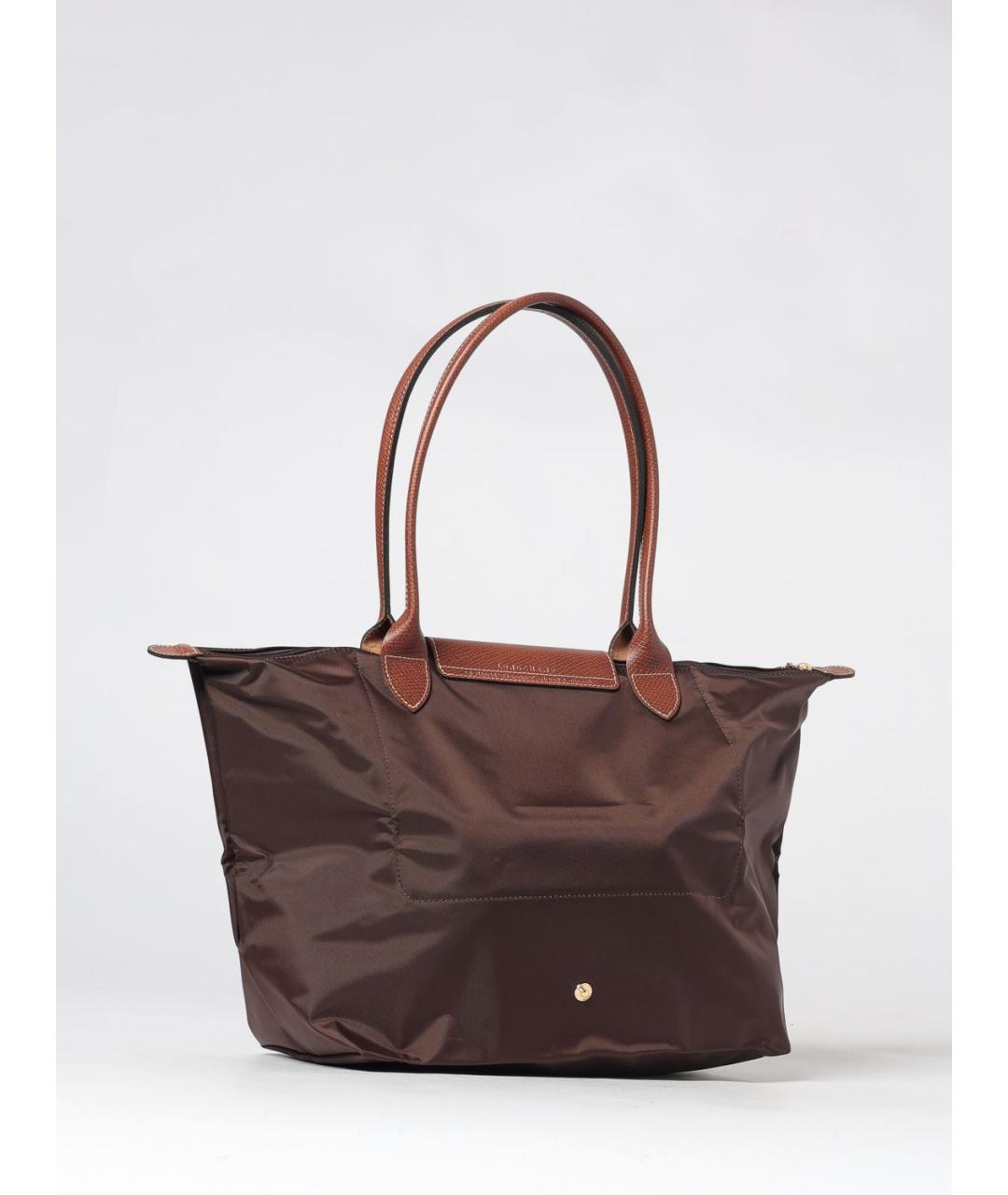 LONGCHAMP Коричневая синтетическая сумка тоут, фото 2