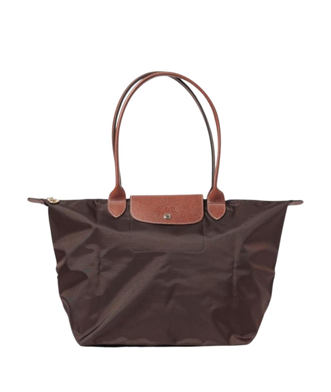LONGCHAMP Коричневая синтетическая сумка тоут, фото 1