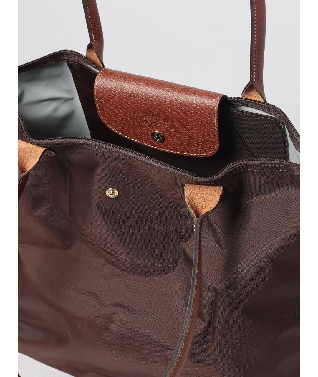 LONGCHAMP Коричневая синтетическая сумка тоут, фото 3