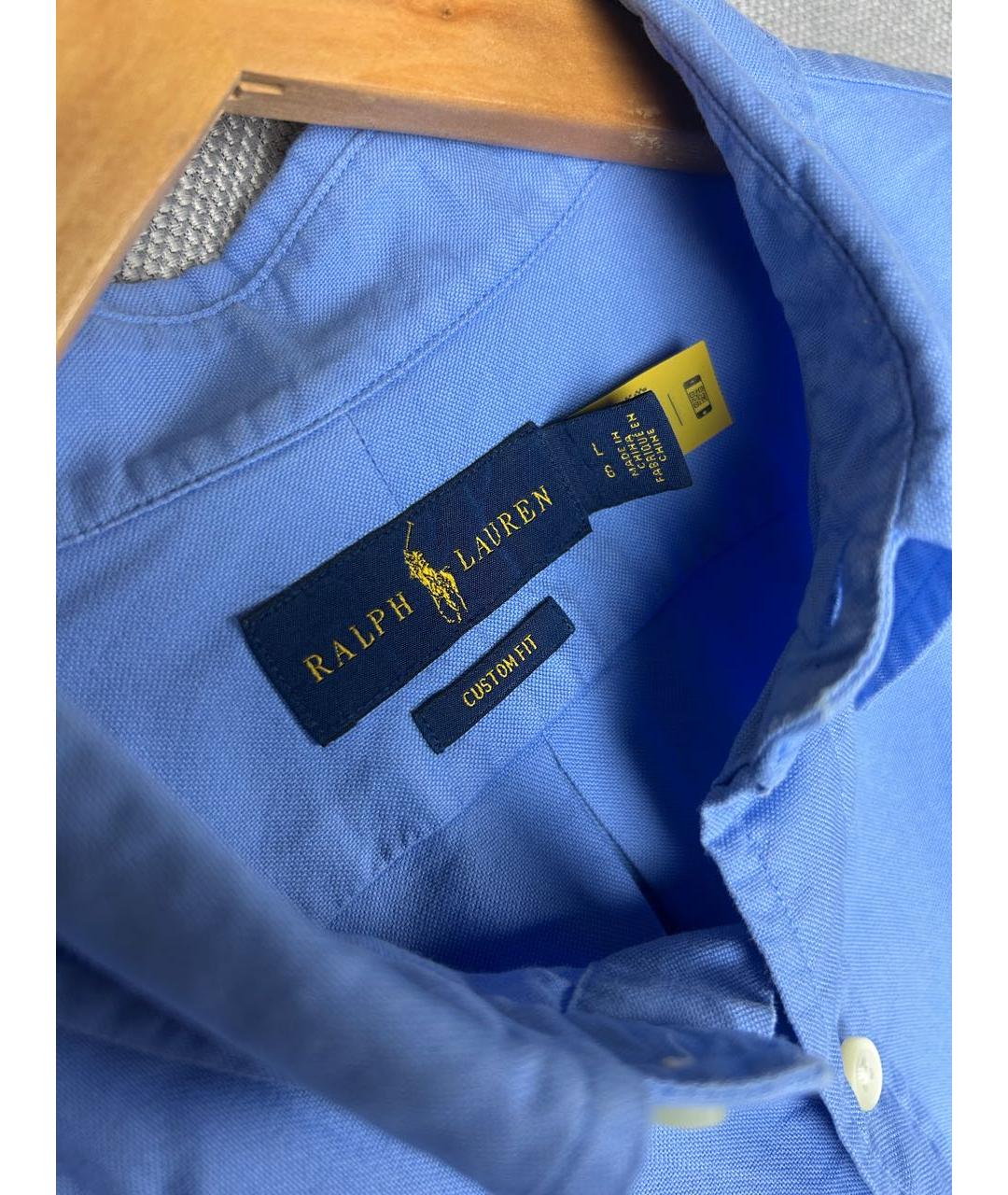 POLO RALPH LAUREN Голубая хлопковая кэжуал рубашка, фото 3