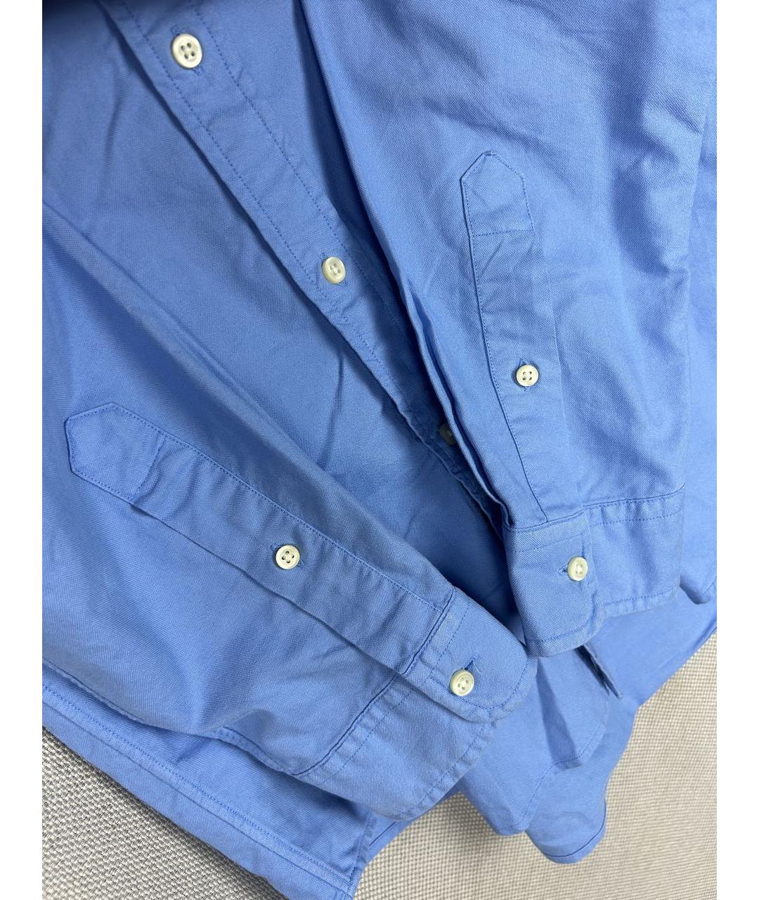 POLO RALPH LAUREN Голубая хлопковая кэжуал рубашка, фото 4