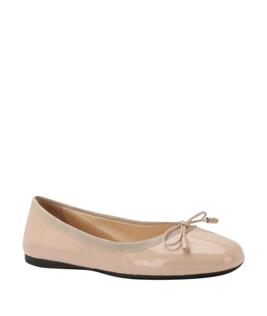 PRADA Розовые балетки из лакированной кожи, фото 1