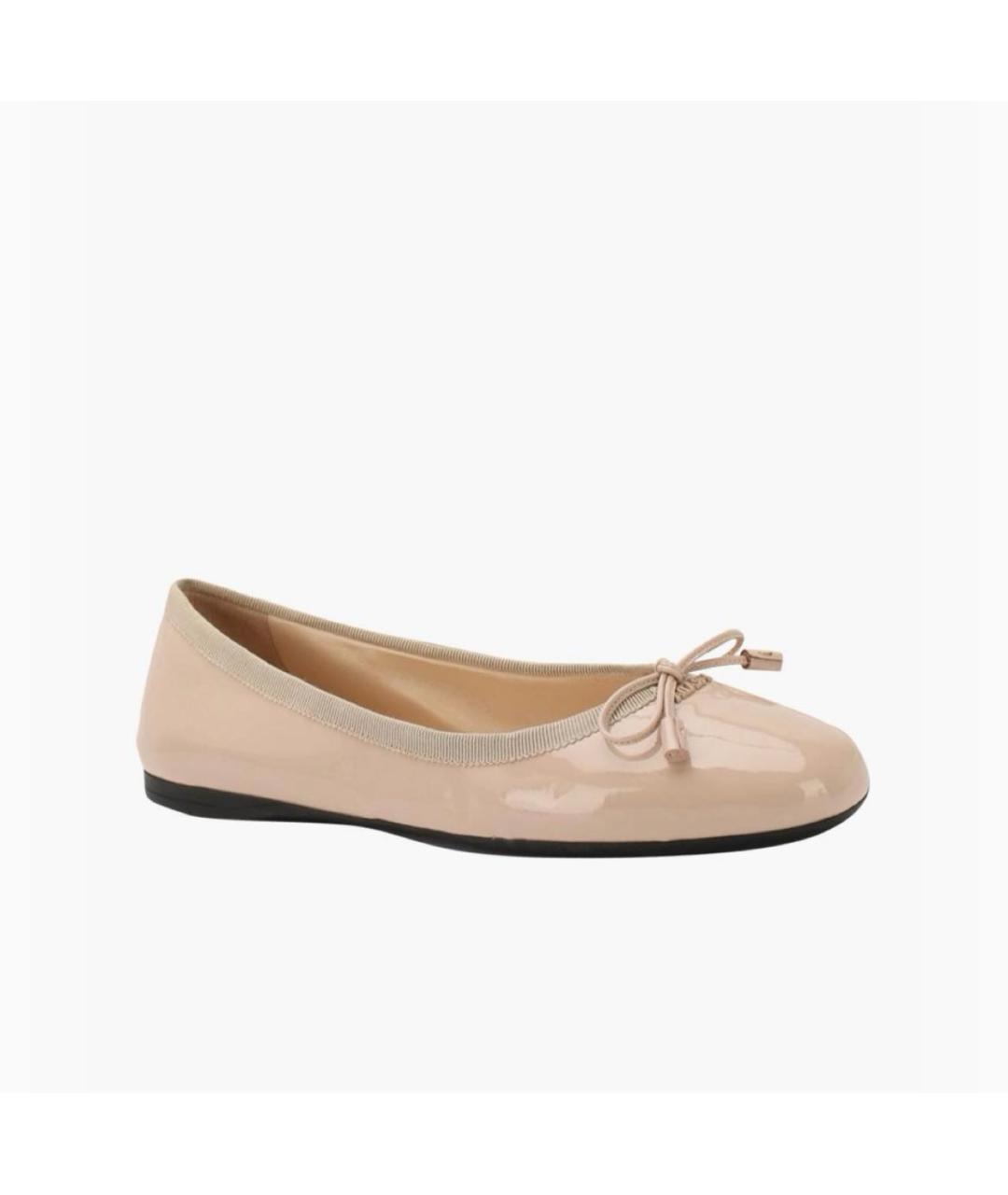 PRADA Розовые балетки из лакированной кожи, фото 9