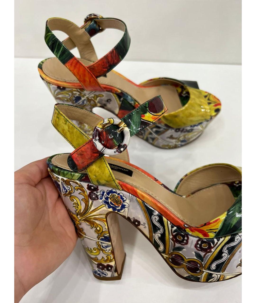 DOLCE&GABBANA Мульти босоножки, фото 5