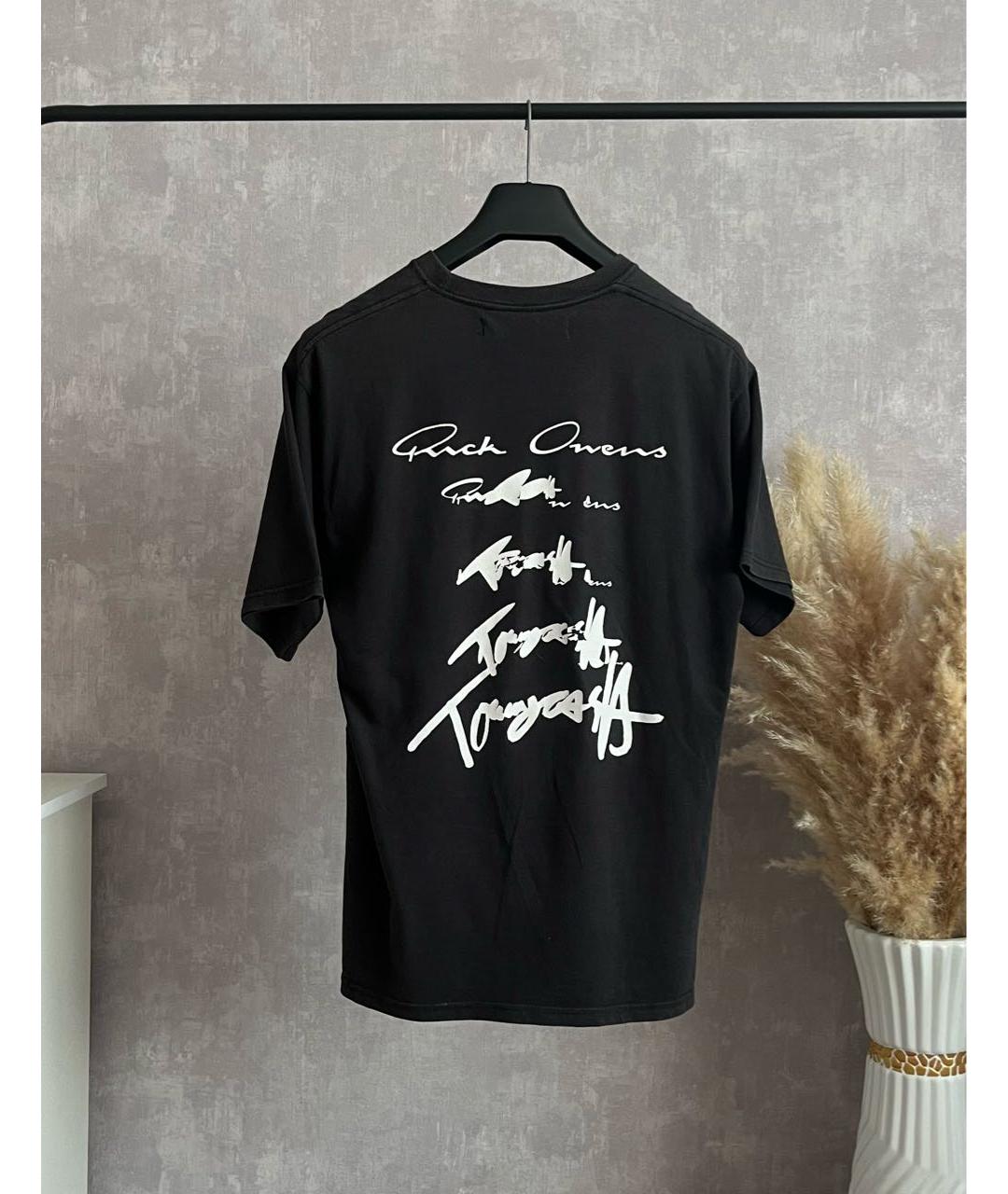 RICK OWENS Черная футболка, фото 2
