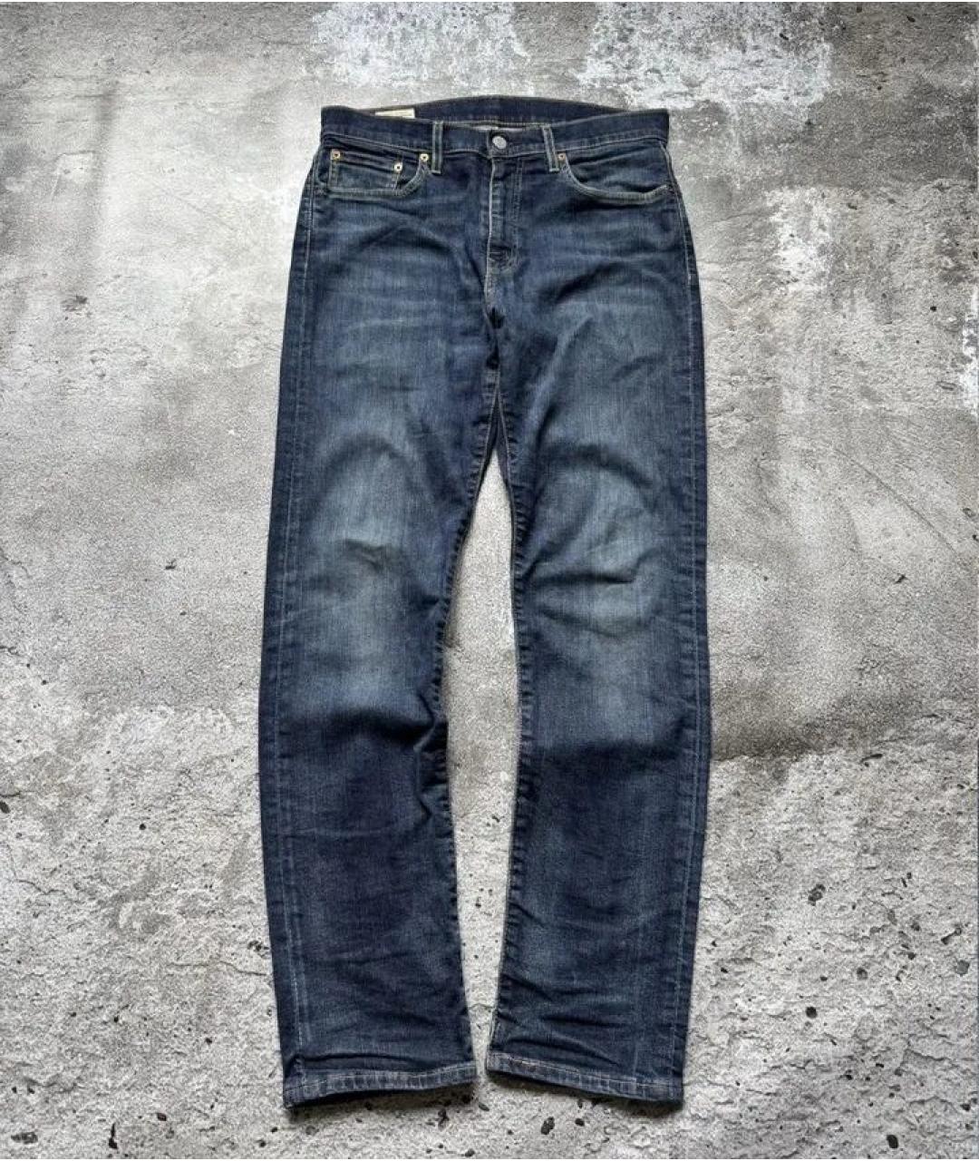 LEVI'S Синие хлопковые прямые джинсы, фото 6