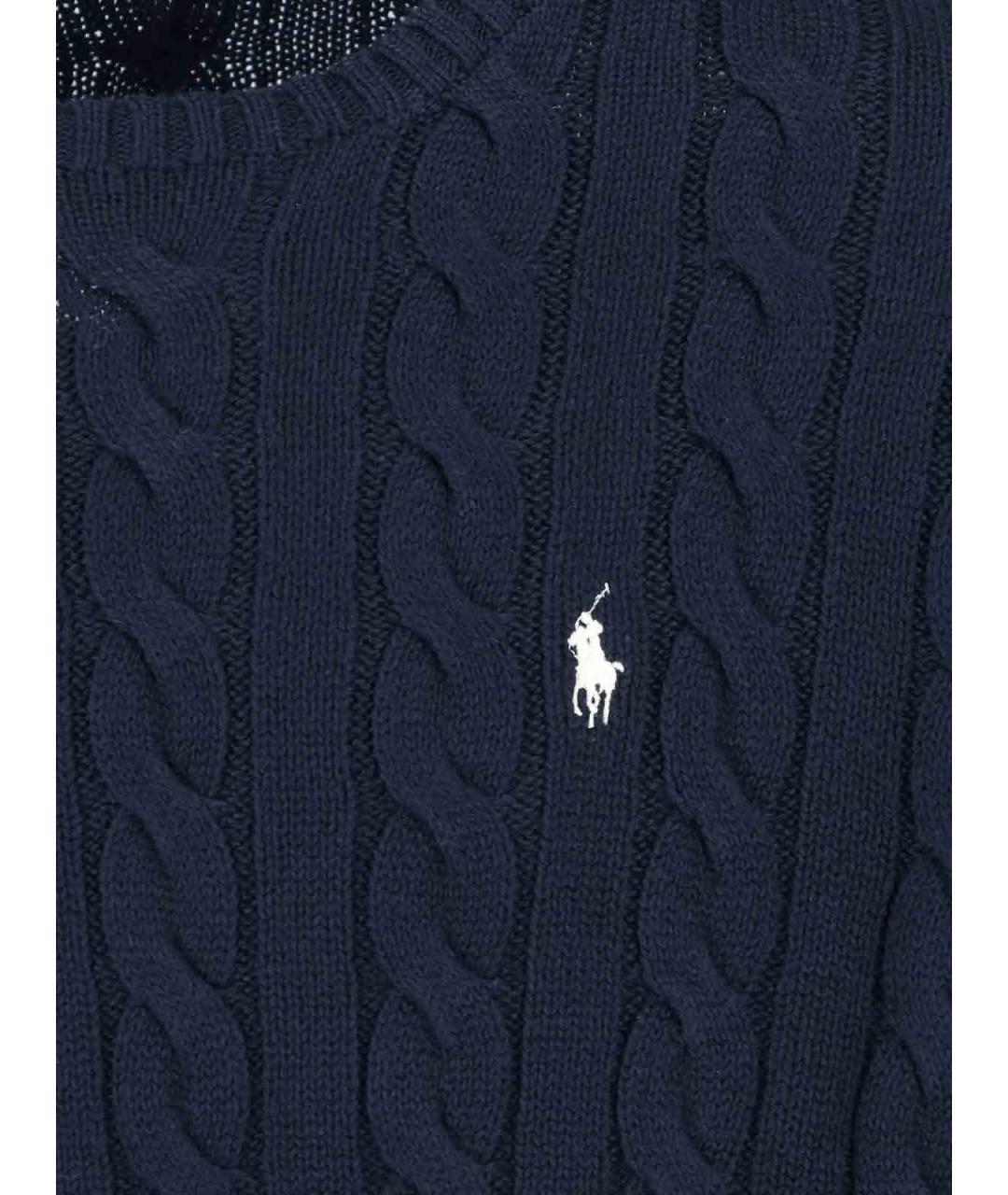 POLO RALPH LAUREN Синий хлопковый джемпер / свитер, фото 3