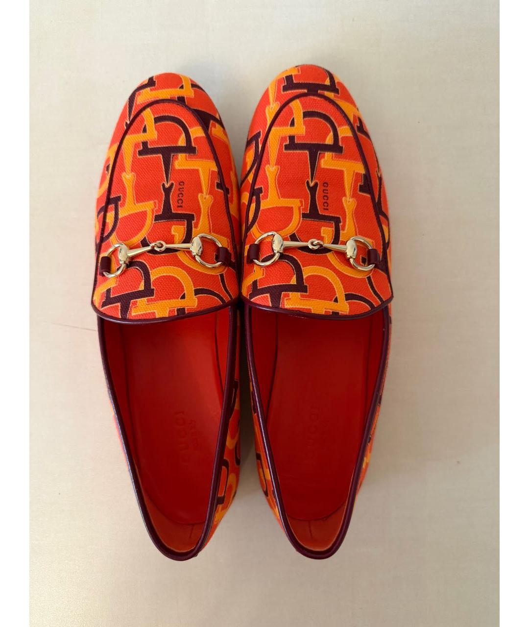 GUCCI Оранжевые лоферы, фото 3