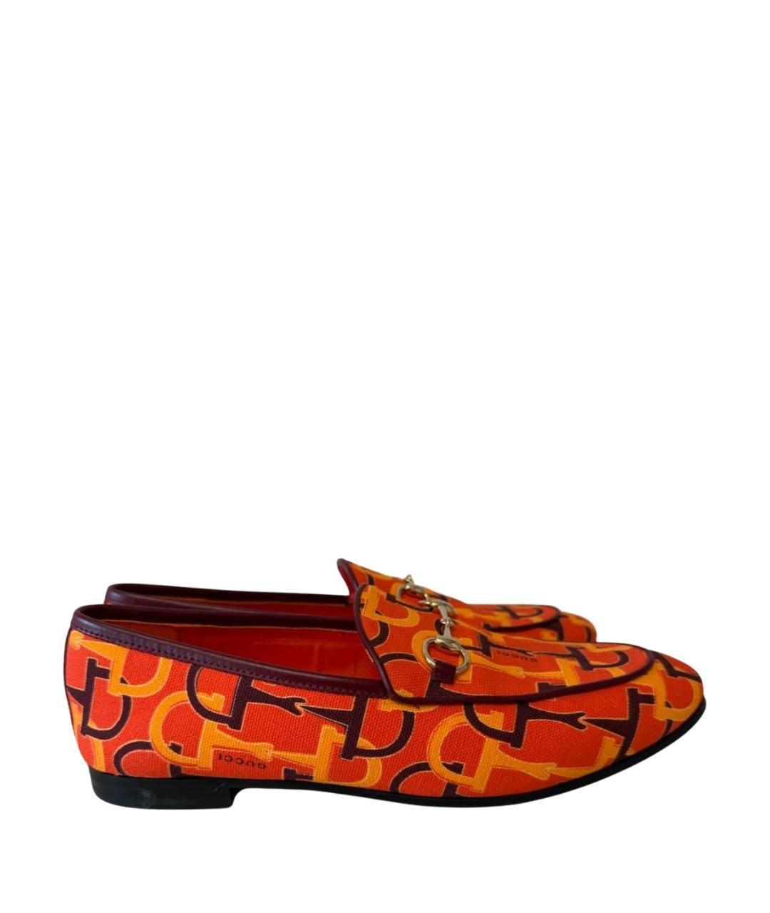 GUCCI Оранжевые лоферы, фото 1