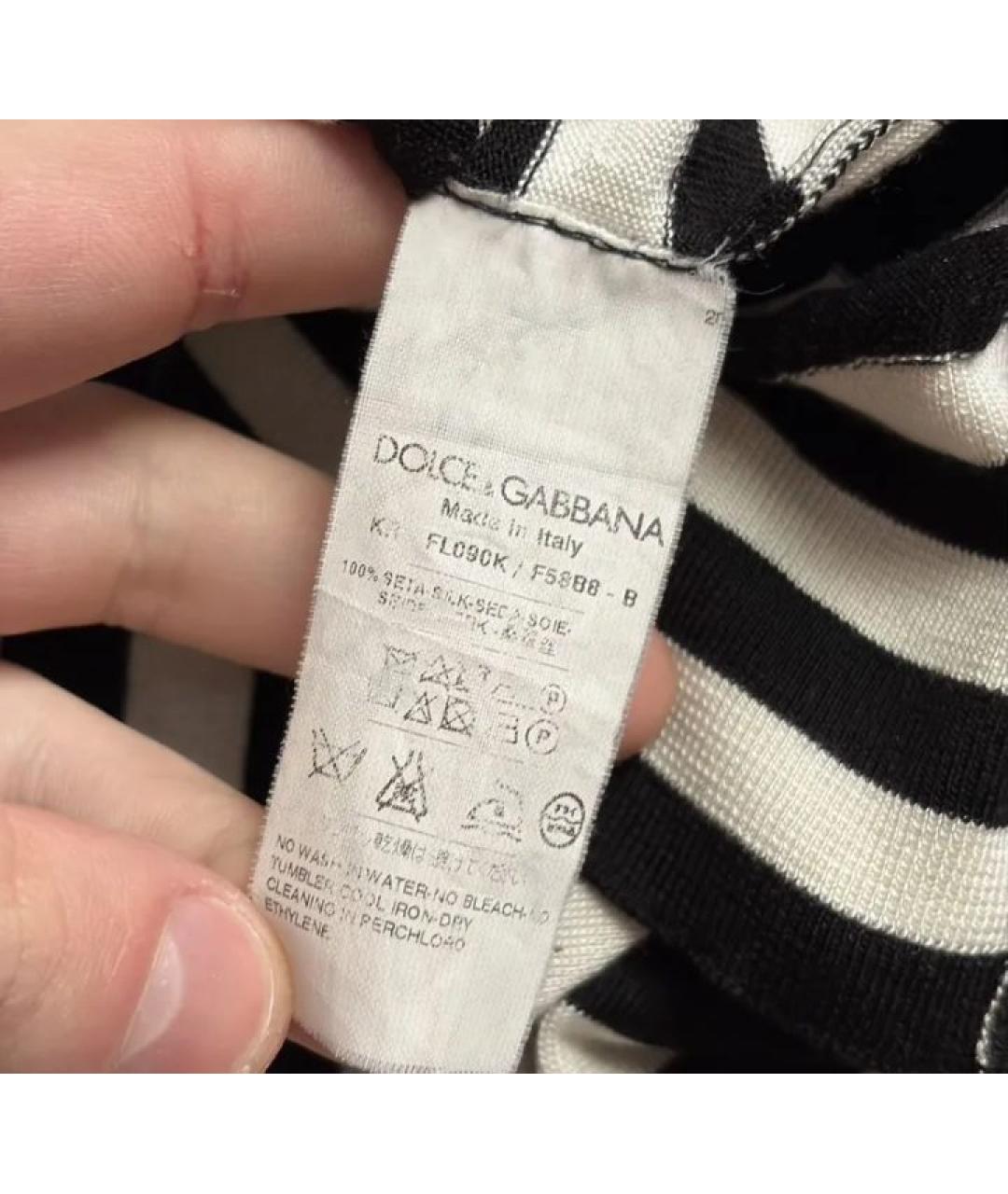 DOLCE&GABBANA Черный шелковый джемпер / свитер, фото 3