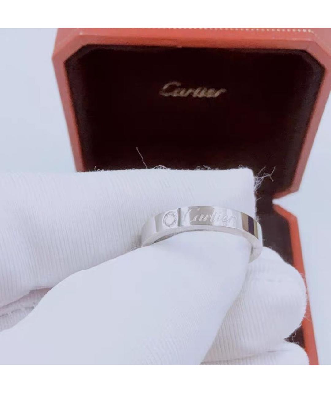 CARTIER Белое платиновое кольцо, фото 2