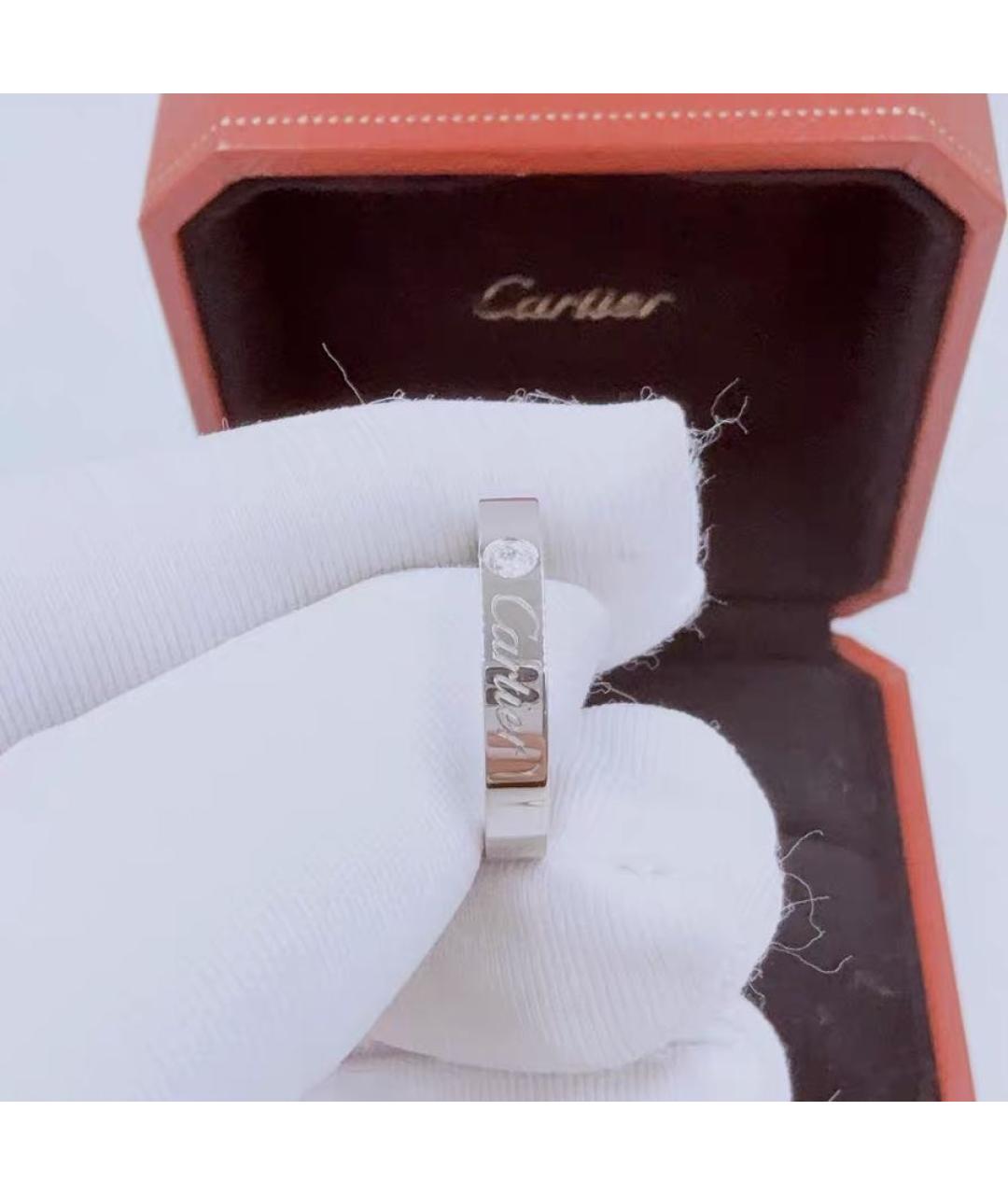 CARTIER Белое платиновое кольцо, фото 6