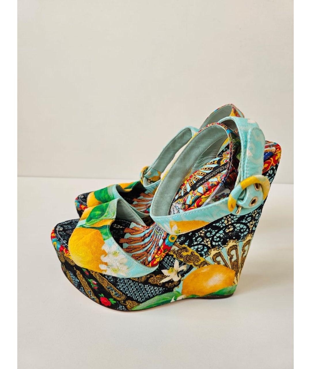 DOLCE&GABBANA Мульти босоножки, фото 3