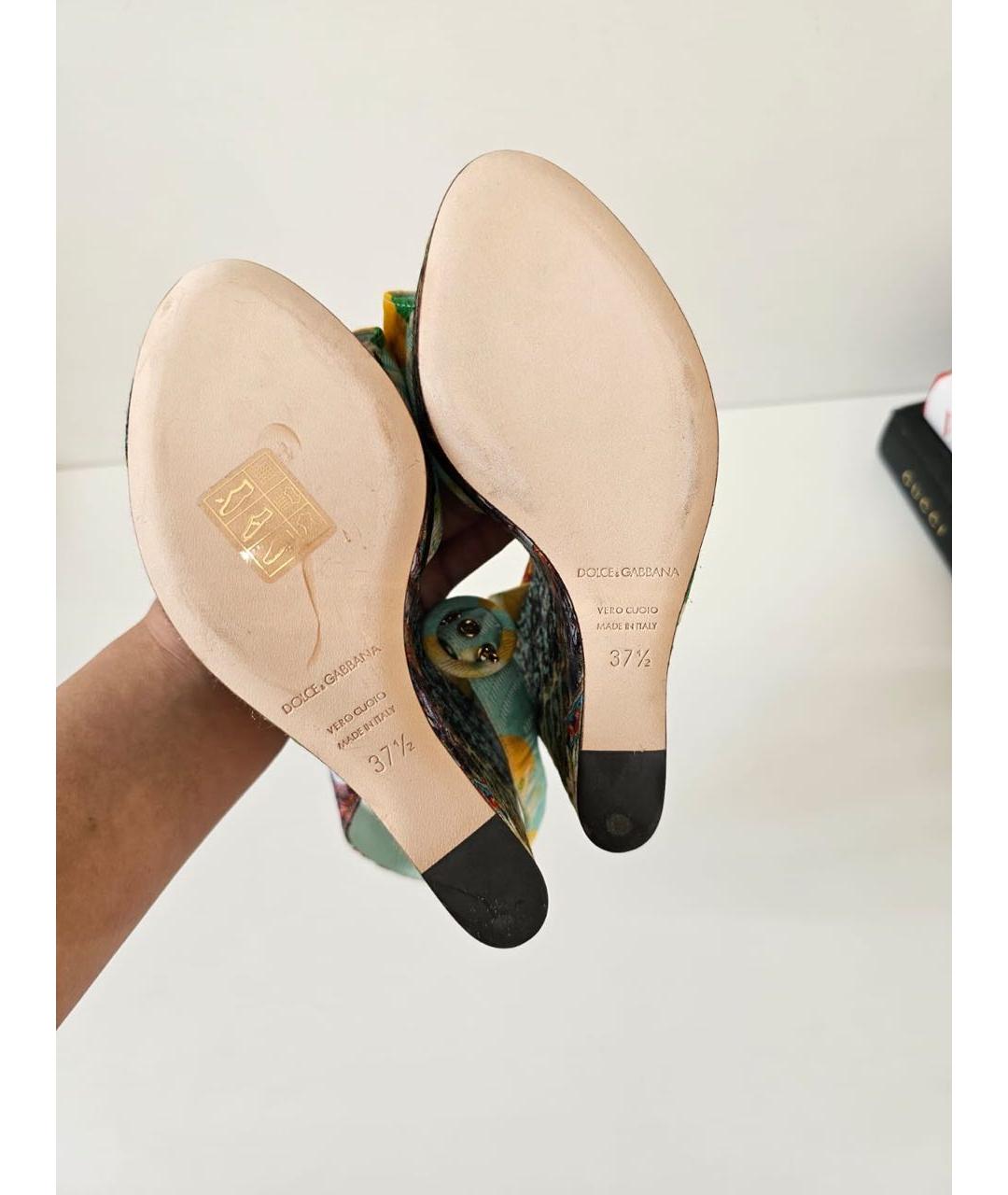 DOLCE&GABBANA Мульти босоножки, фото 6