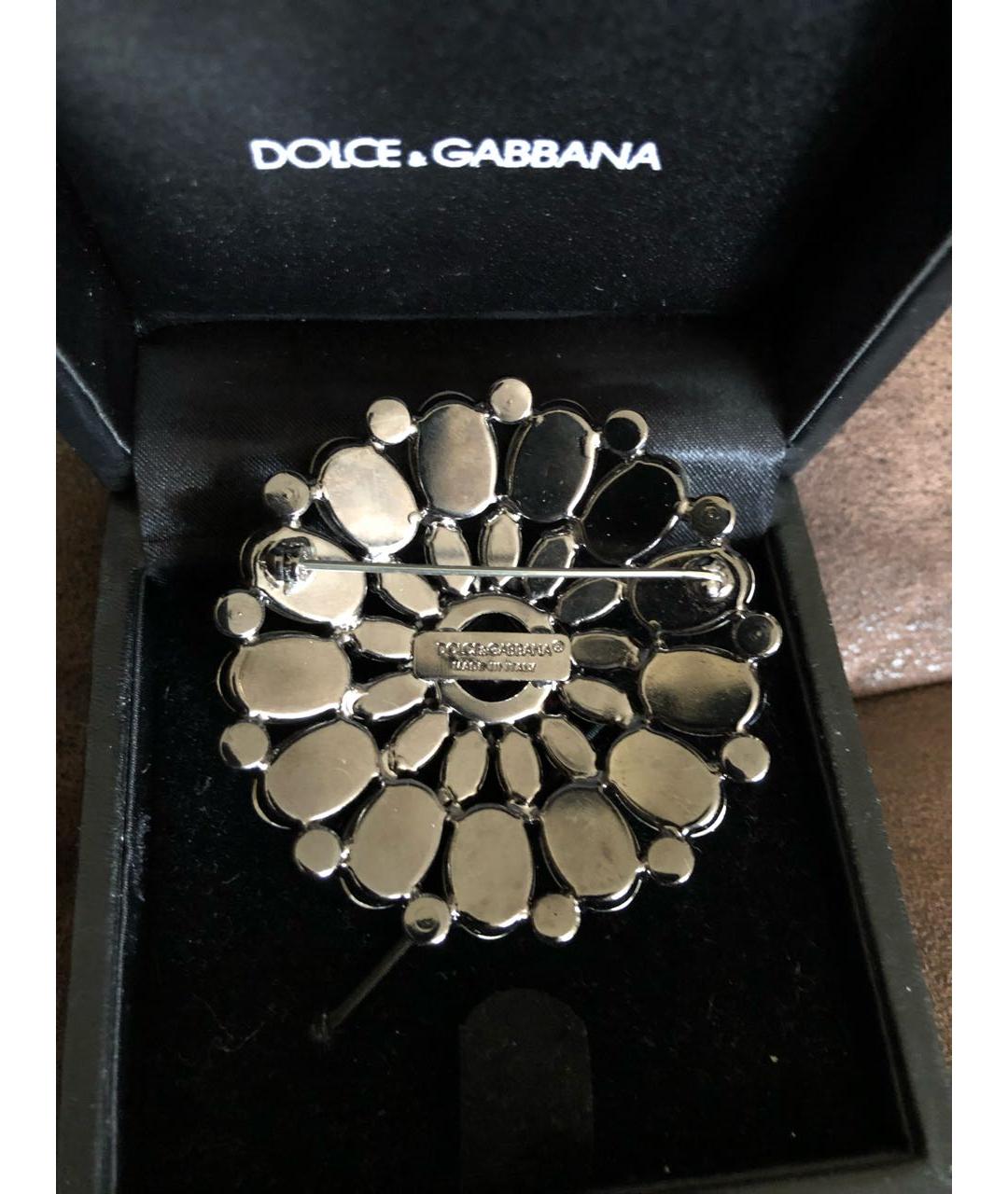 DOLCE&GABBANA Красная металлическая булавка / брошь, фото 2