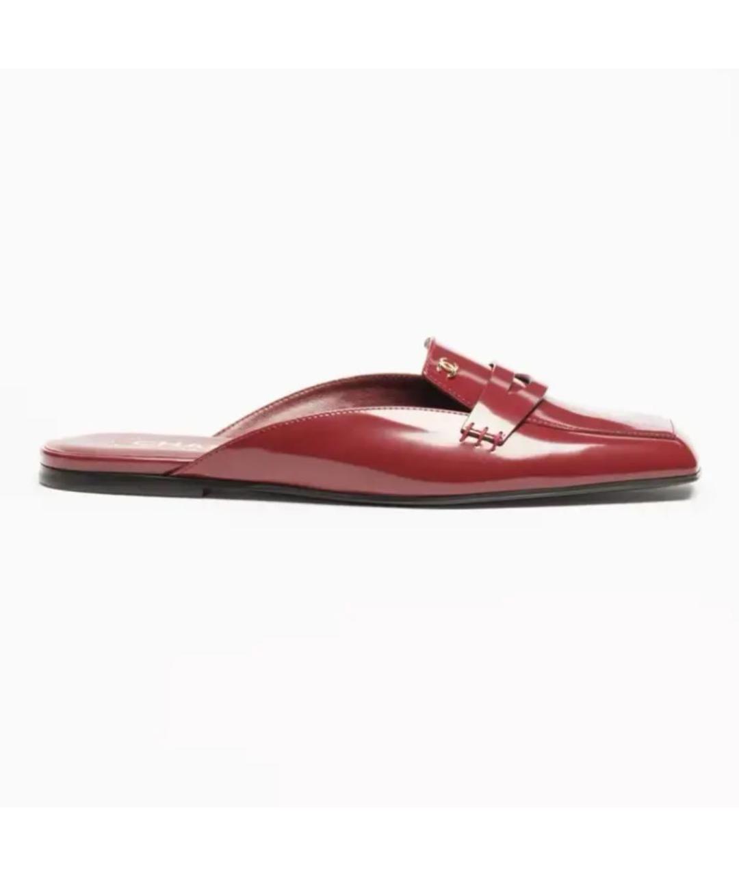 CHANEL Голубые мюли из лакированной кожи, фото 9