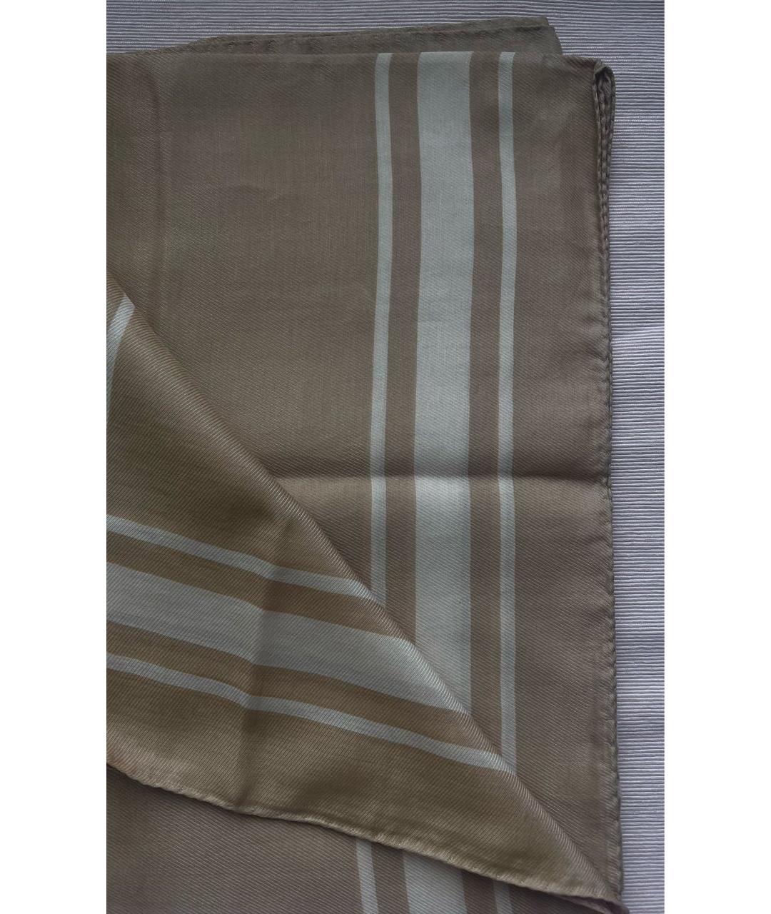 BURBERRY Бежевый хлопковый платок, фото 2