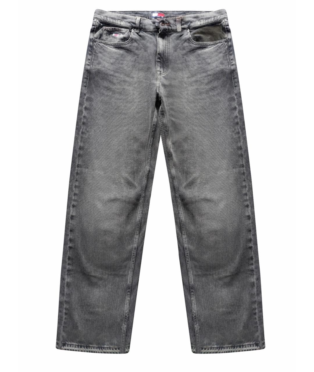 TOMMY HILFIGER Серые хлопковые прямые джинсы, фото 1