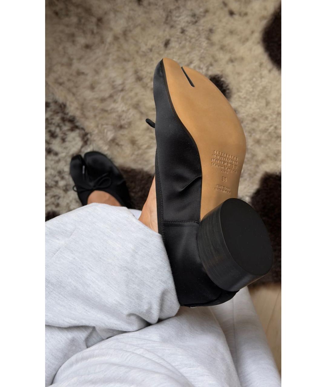 MAISON MARGIELA Черные текстильные туфли, фото 3