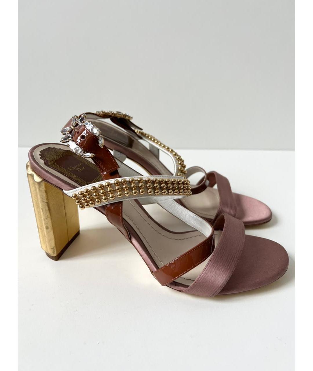 CHRISTIAN DIOR Розовые текстильные туфли, фото 9
