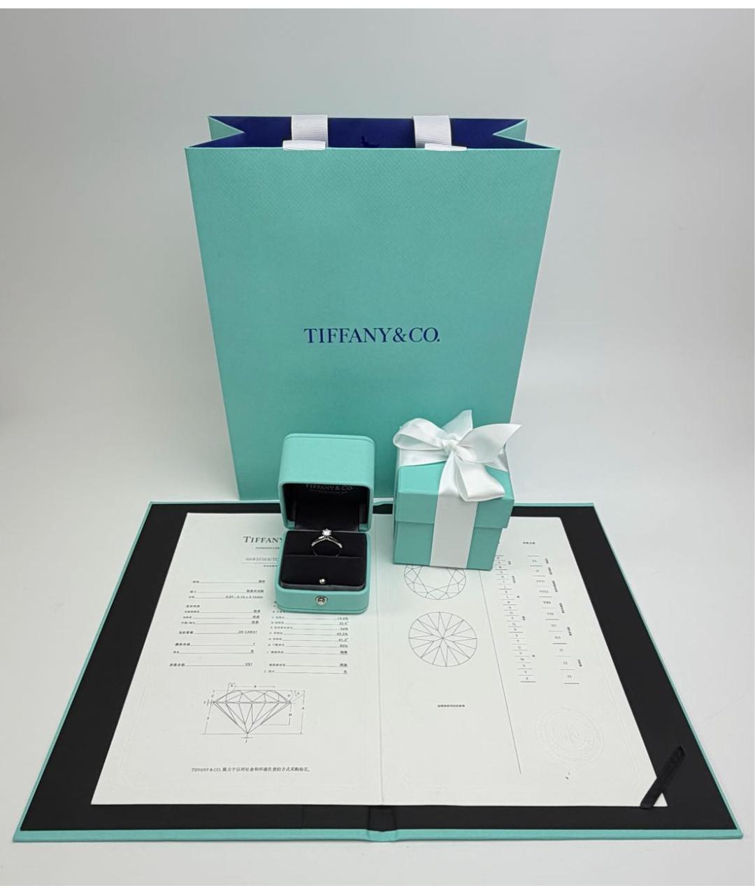 TIFFANY&CO Серебряное платиновое кольцо, фото 2