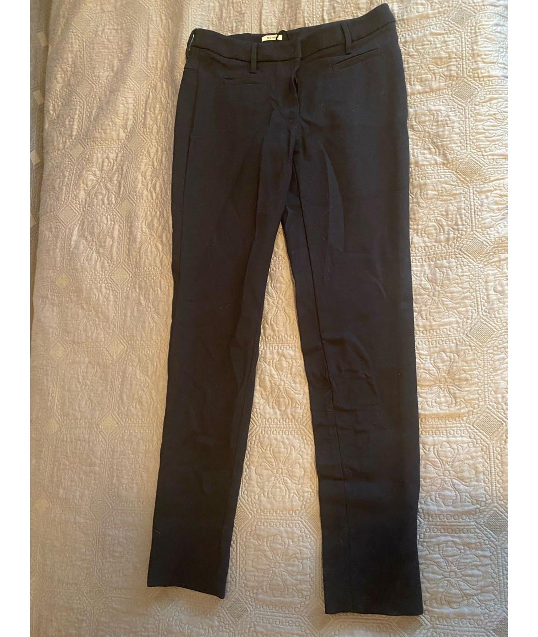 MIU MIU Черные шерстяные брюки узкие, фото 9