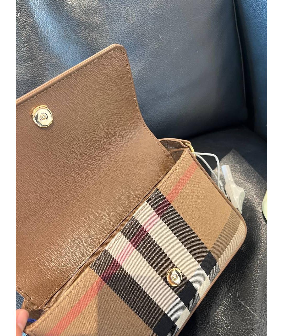 BURBERRY Коричневая кожаная сумка через плечо, фото 4