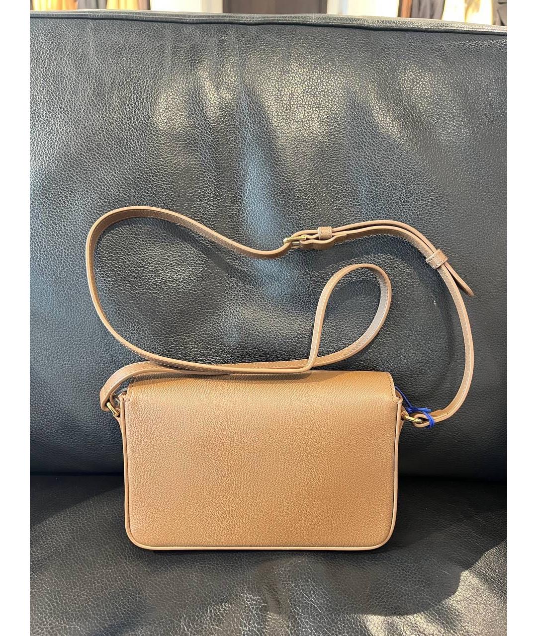 BURBERRY Коричневая кожаная сумка через плечо, фото 3