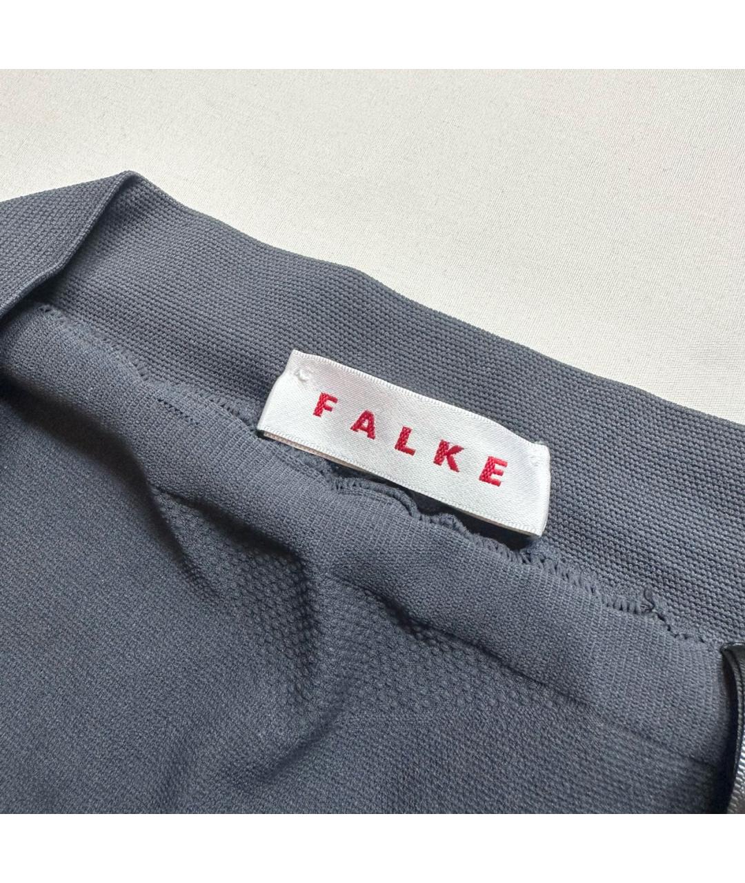 FALKE Антрацитовые полиамидовые леггинсы и велосипедки, фото 3