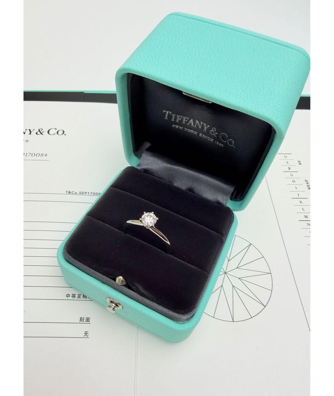 TIFFANY&CO Серебряное платиновое кольцо, фото 5