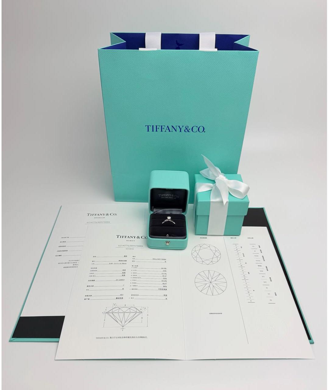 TIFFANY&CO Серебряное платиновое кольцо, фото 2
