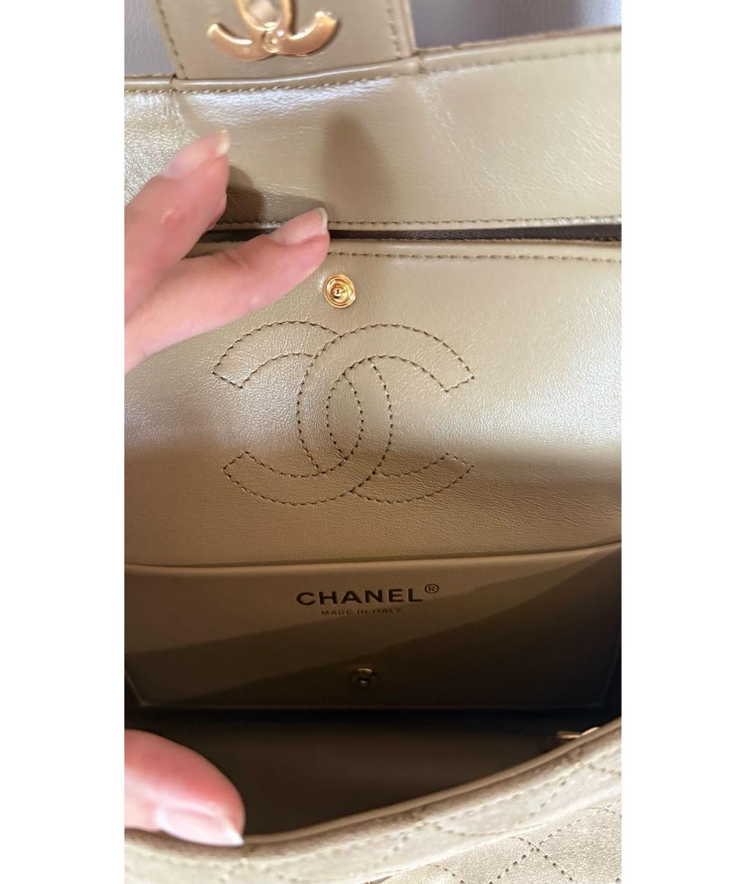 CHANEL Бежевая замшевая сумка через плечо, фото 4