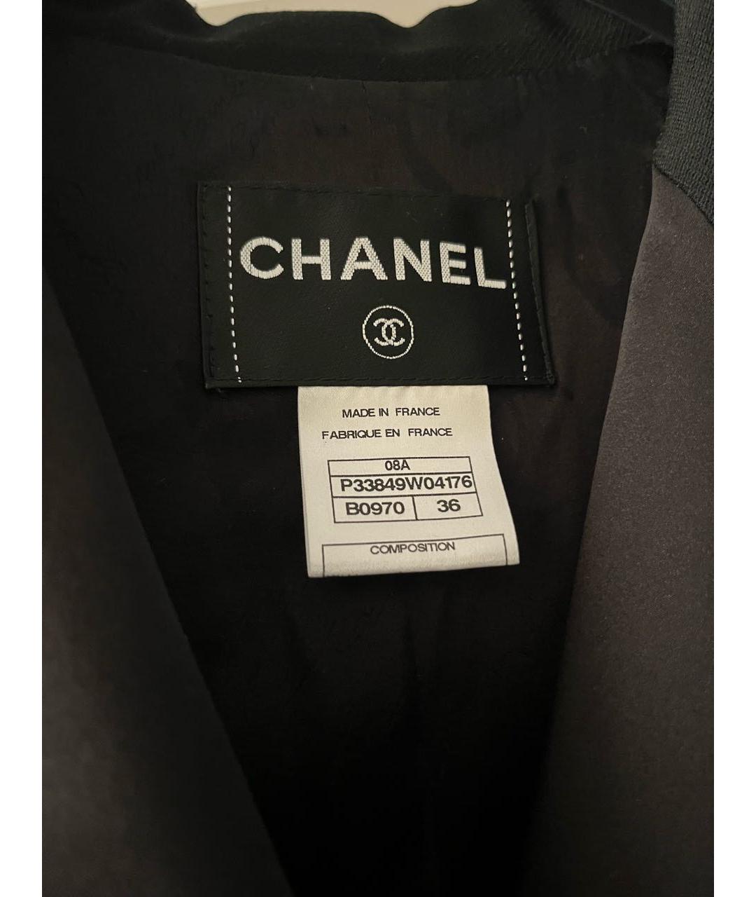 CHANEL Черный шерстяной жакет/пиджак, фото 3
