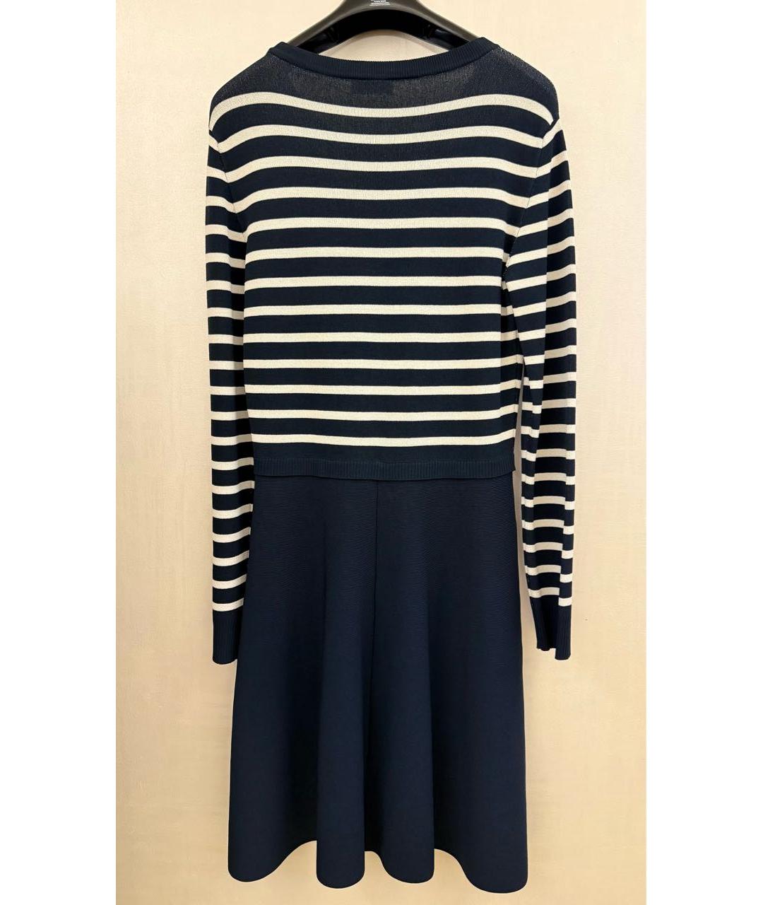 RED VALENTINO Синее вискозное повседневное платье, фото 2