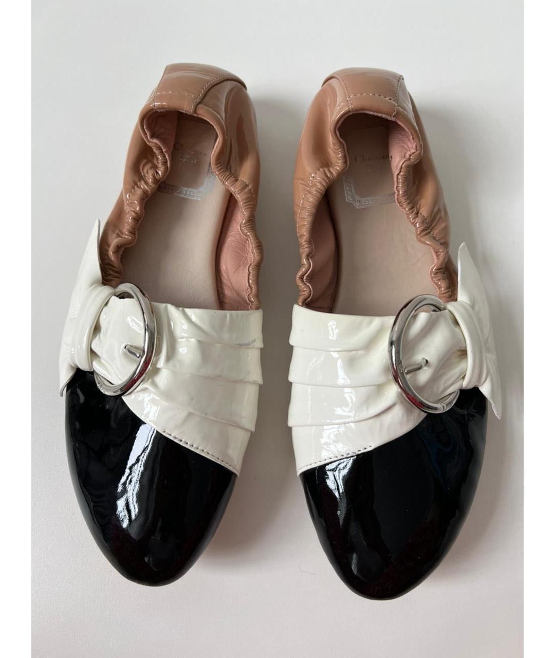 CHRISTIAN DIOR Бежевые кожаные балетки, фото 3