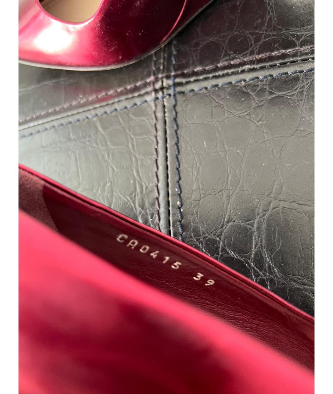 CHRISTIAN DIOR Бордовые кожаные туфли, фото 6