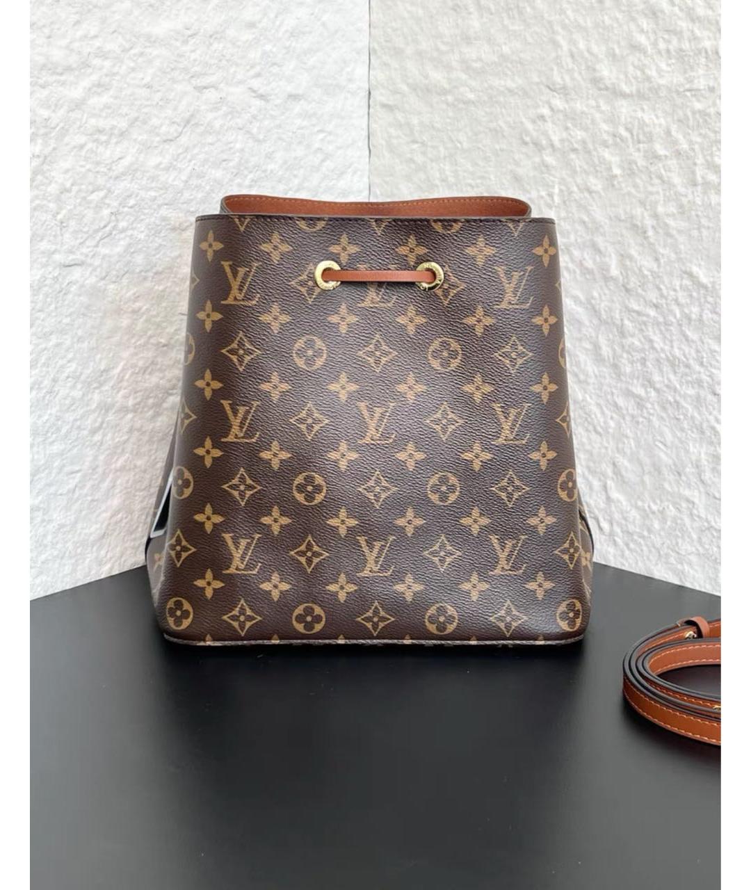 LOUIS VUITTON Коричневая сумка через плечо из канвы, фото 3