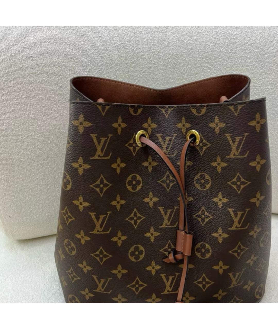 LOUIS VUITTON Коричневая сумка через плечо из канвы, фото 4