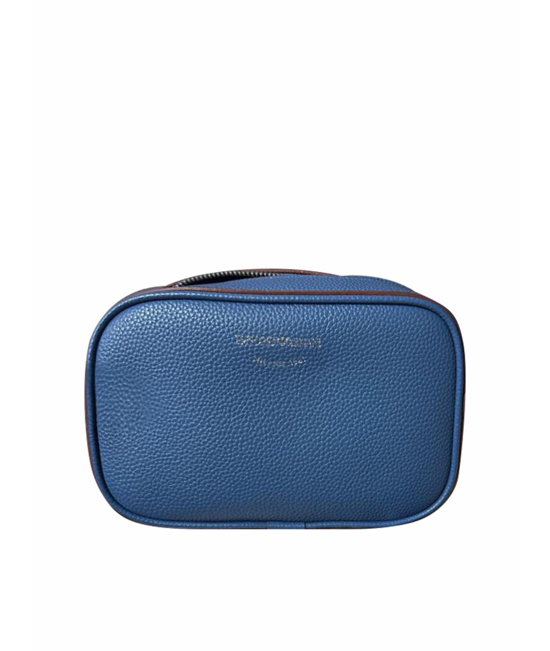 EMPORIO ARMANI Голубая сумка через плечо из искусственной кожи, фото 1