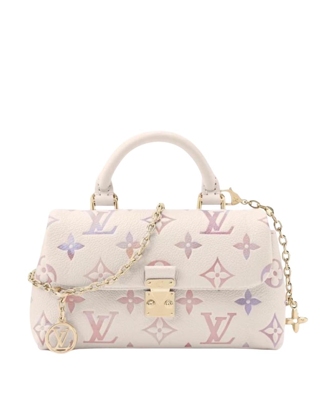 LOUIS VUITTON Белая кожаная сумка с короткими ручками, фото 1