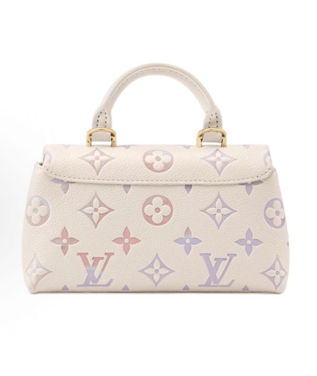 LOUIS VUITTON Белая кожаная сумка с короткими ручками, фото 3