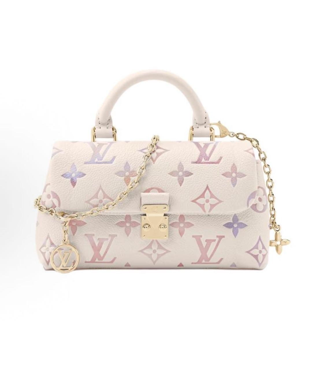 LOUIS VUITTON Белая кожаная сумка с короткими ручками, фото 9
