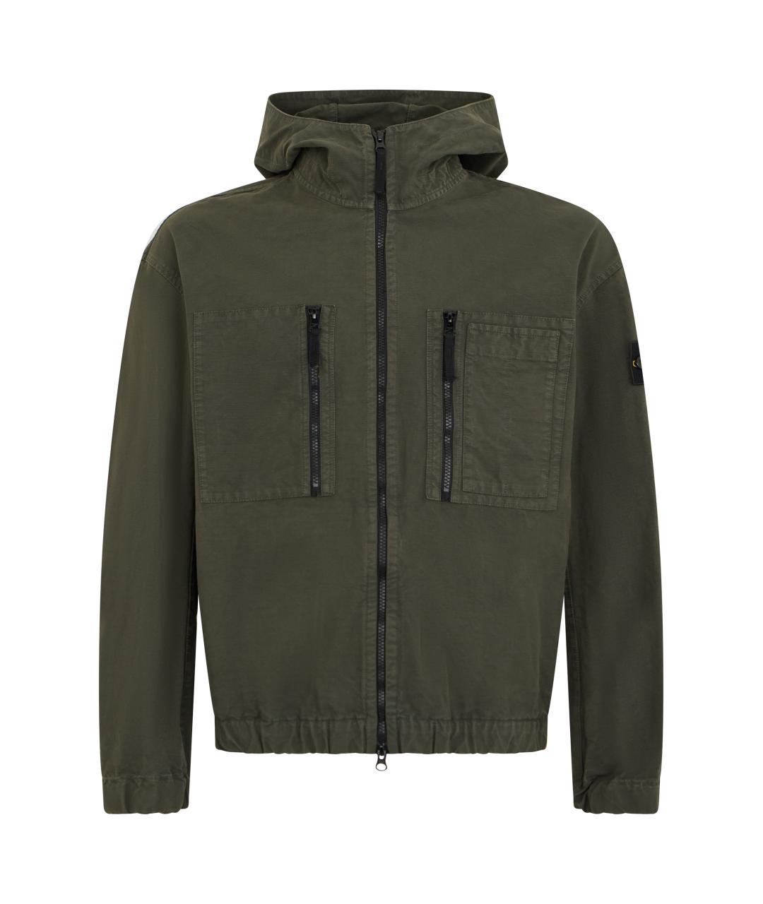 STONE ISLAND Хаки хлопковая куртка, фото 1